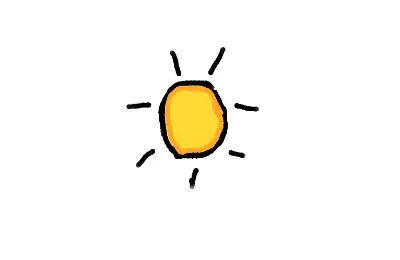 Drawing of sunn created on DrawIsland