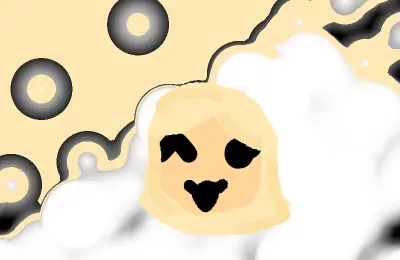 Drawing of GUDETAMA genderbend created on DrawIsland