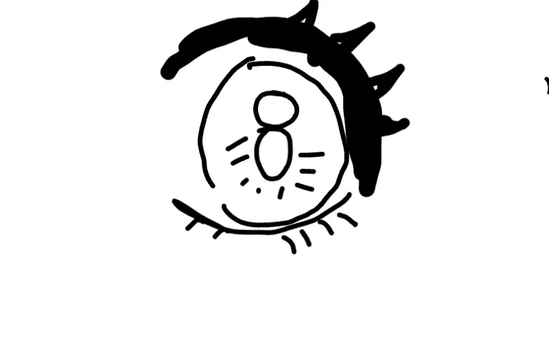 Drawing of me trying to draw anime created on DrawIsland