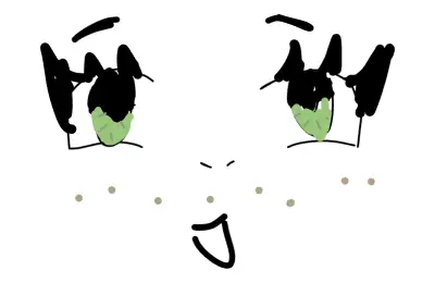 Drawing of Sunny as a human face created on DrawIsland