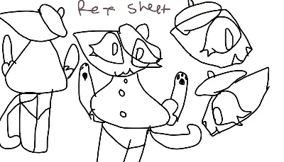 Ref sheet for My Mascot Artsy