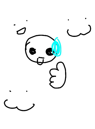Drawing of Sorry for the wait!! created on DrawIsland