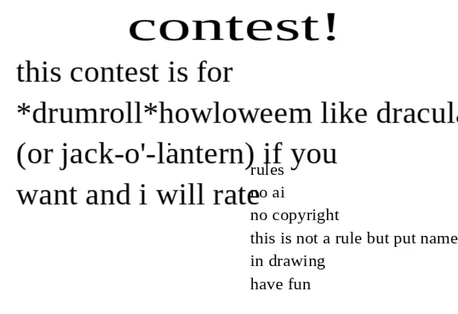 Drawing of Contest! created on DrawIsland
