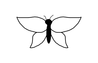 Drawing of butterfly created on DrawIsland