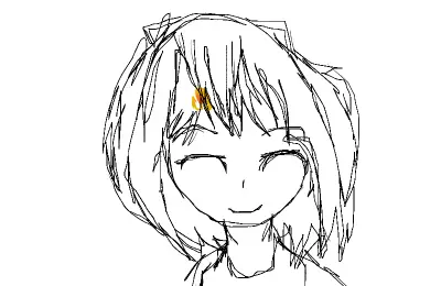 Drawing of My Drawing of sayori created on DrawIsland